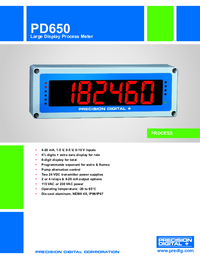 Thumbnail of document Data Sheet - PD650 Aluminum NEMA 4X Process Meter